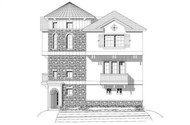 3-Bedroom, 2309 Sq Ft Mediterranean House Plan - 156-2126 - Front Exterior