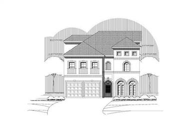 3-Bedroom, 3225 Sq Ft Traditional House Plan - 156-2140 - Front Exterior