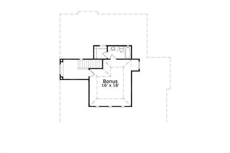 Floor Plan Third Story of Luxury Plan #156-2151
