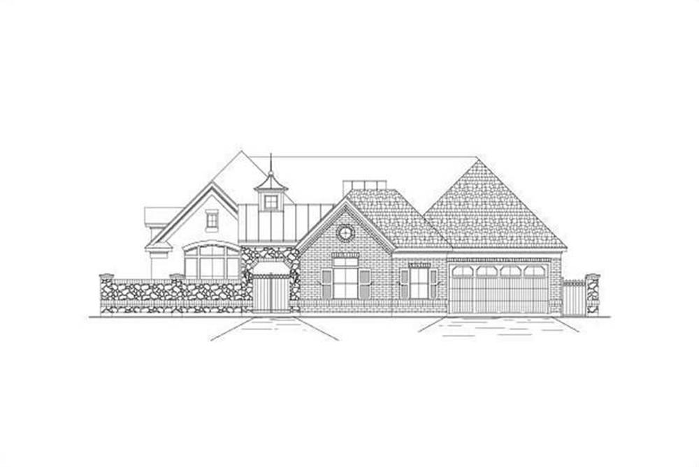 Front elevation of Mediterranean home (ThePlanCollection: House Plan #156-2162)