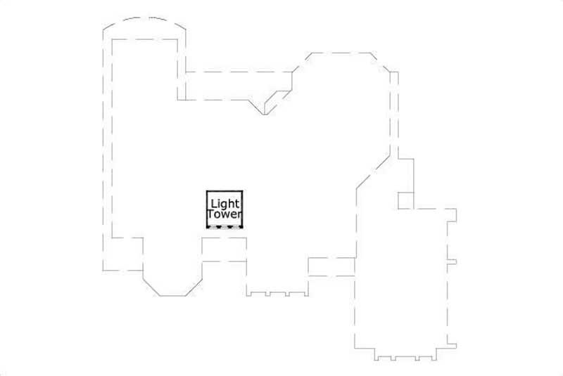 Floor Plan Third Story of Mediterranean Plan #156-2166