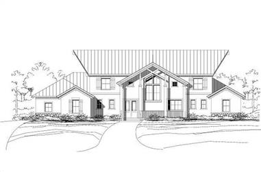 3-Bedroom, 3417 Sq Ft Contemporary Home Plan - 156-2186 - Main Exterior