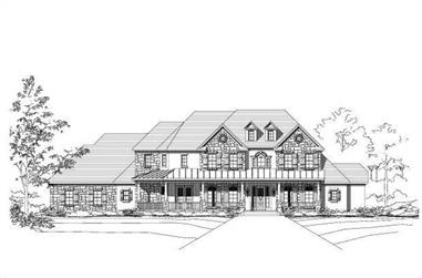 4-Bedroom, 4707 Sq Ft Country Home Plan - 156-2198 - Main Exterior