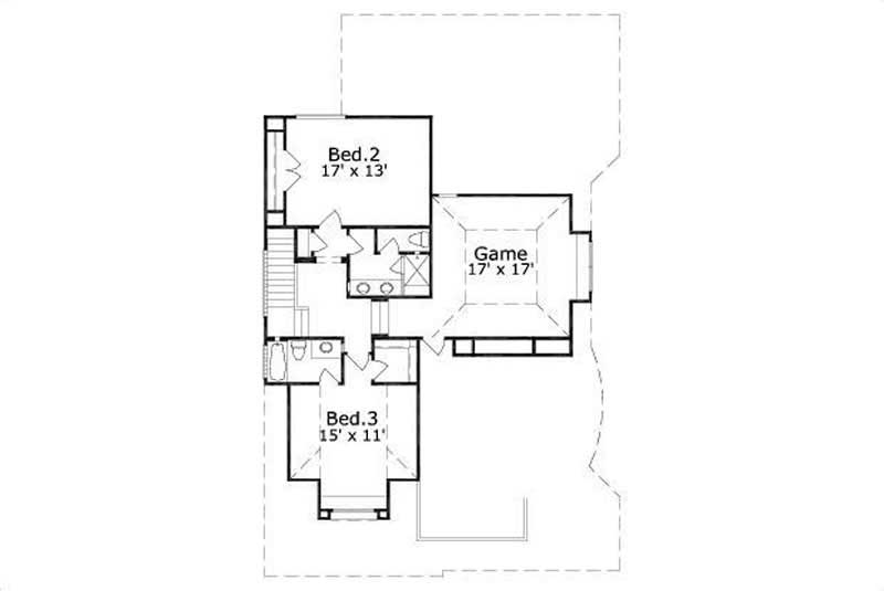 Floor Plan Second Story of Plan #156-2202