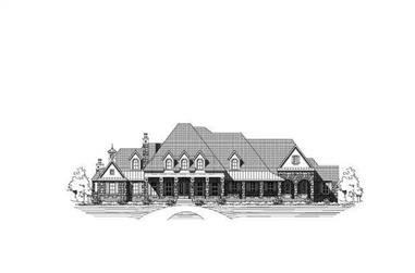 5-Bedroom, 5690 Sq Ft Country Home Plan - 156-2217 - Main Exterior