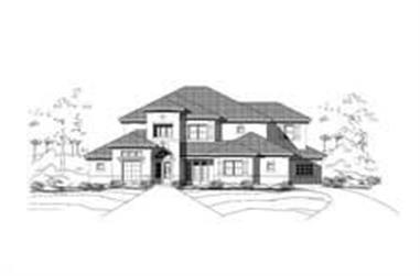 4-Bedroom, 5450 Sq Ft Luxury House Plan - 156-2261 - Front Exterior