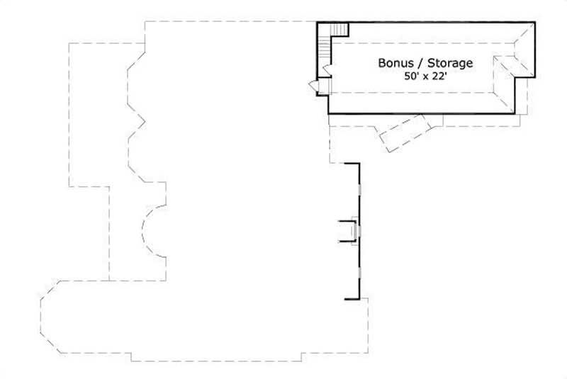 Floor Plan Second Story of French Plan #156-2262