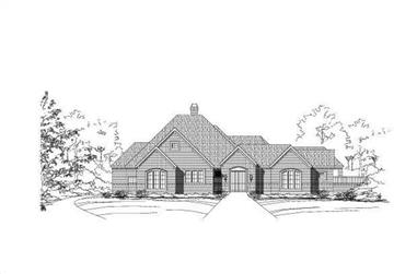 3-Bedroom, 3340 Sq Ft Luxury House Plan - 156-2275 - Front Exterior