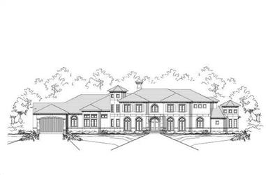 7-Bedroom, 7943 Sq Ft Luxury House Plan - 156-2341 - Front Exterior