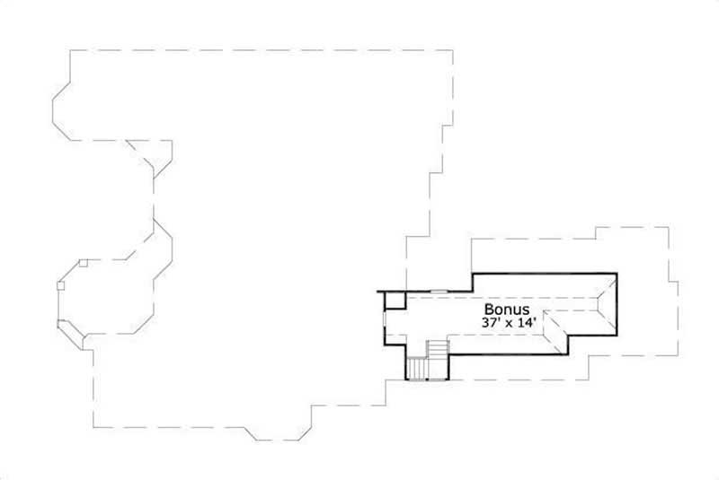 Floor Plan Second Story of Tuscan Plan #156-2342
