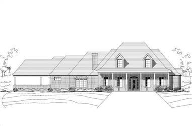 4-Bedroom, 3220 Sq Ft Country House Plan - 156-2346 - Front Exterior