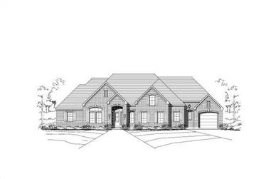 4-Bedroom, 3240 Sq Ft Ranch House Plan - 156-2356 - Front Exterior