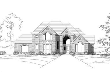 4-Bedroom, 3391 Sq Ft Luxury House Plan - 156-2365 - Front Exterior