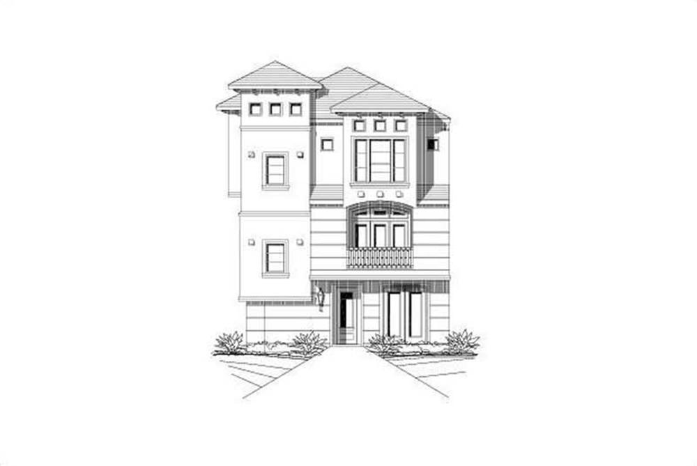 Front elevation of Luxury home (ThePlanCollection: House Plan #156-2380)