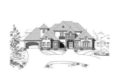 4-Bedroom, 6160 Sq Ft Country Home Plan - 156-2383 - Main Exterior