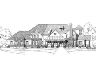 5-Bedroom, 6751 Sq Ft Country House Plan - 156-2397 - Front Exterior