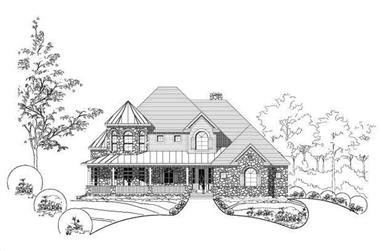 4-Bedroom, 2912 Sq Ft Country House Plan - 156-2399 - Front Exterior