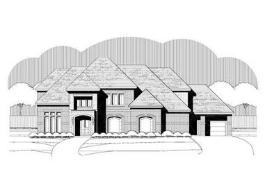 5-Bedroom, 4140 Sq Ft Luxury House Plan - 156-2417 - Front Exterior