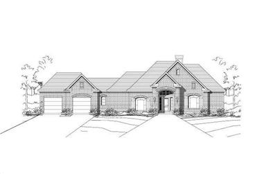 4-Bedroom, 2309 Sq Ft Ranch House Plan - 156-2423 - Front Exterior