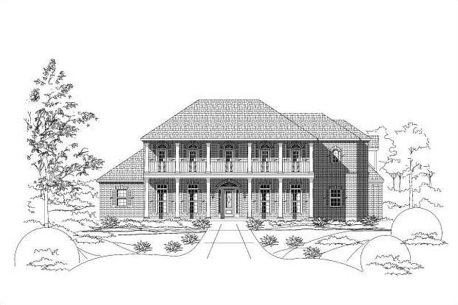 4-Bedroom, 6030 Sq Ft Colonial House Plan - 156-2429 - Front Exterior