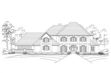 4-Bedroom, 6090 Sq Ft Luxury House Plan - 156-2434 - Front Exterior