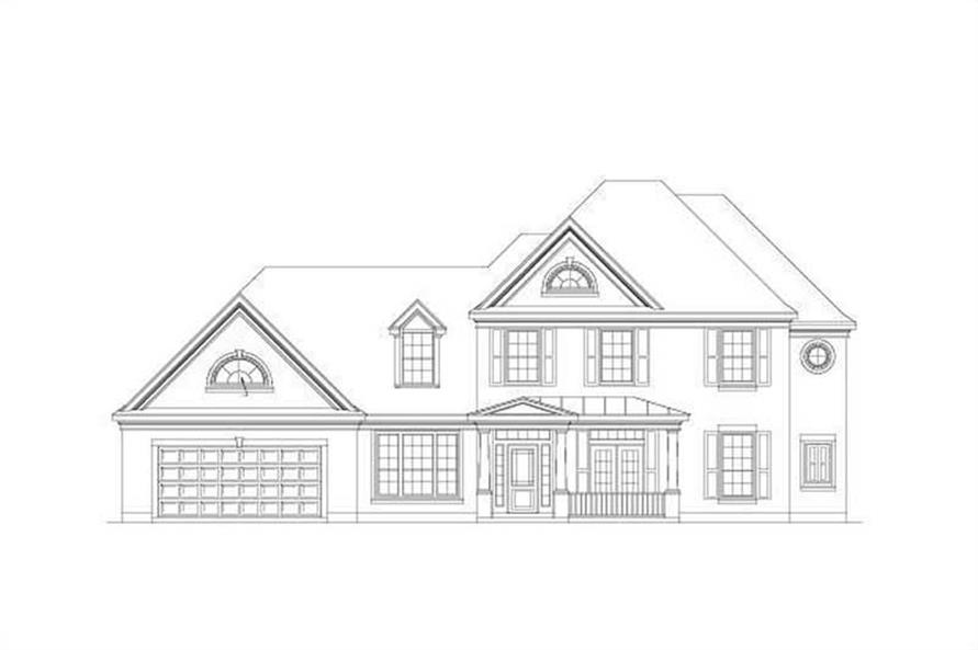 5-Bedroom, 3593 Sq Ft Luxury House Plan - 156-2443 - Front Exterior