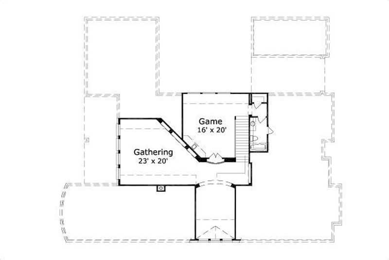 Floor Plan Second Story of Luxury Plan #156-2445