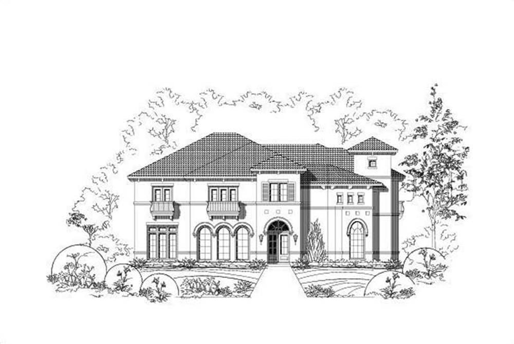 Front elevation of Mediterranean home (ThePlanCollection: House Plan #156-2452)