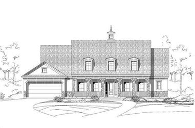 5-Bedroom, 4056 Sq Ft Country Home Plan - 156-2463 - Main Exterior
