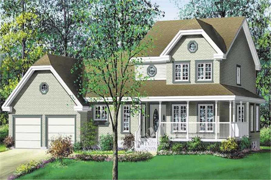 Front elevation of Multi-Unit home (ThePlanCollection: House Plan #157-1005)