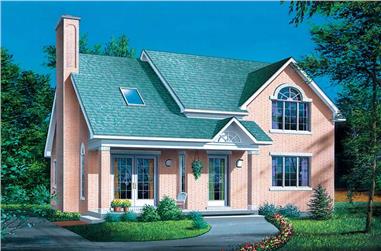 4-Bedroom, 1817 Sq Ft Country Home Plan - 157-1041 - Main Exterior
