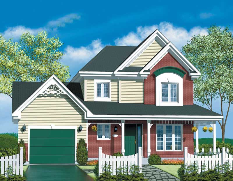 Craftsman home (ThePlanCollection: Plan #157-1042)