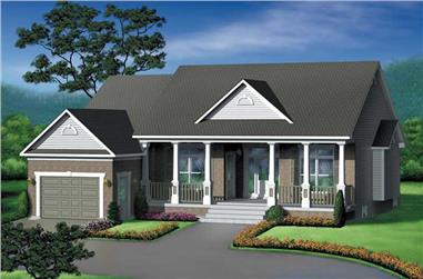 2-Bedroom, 1618 Sq Ft Country Home Plan - 157-1050 - Main Exterior