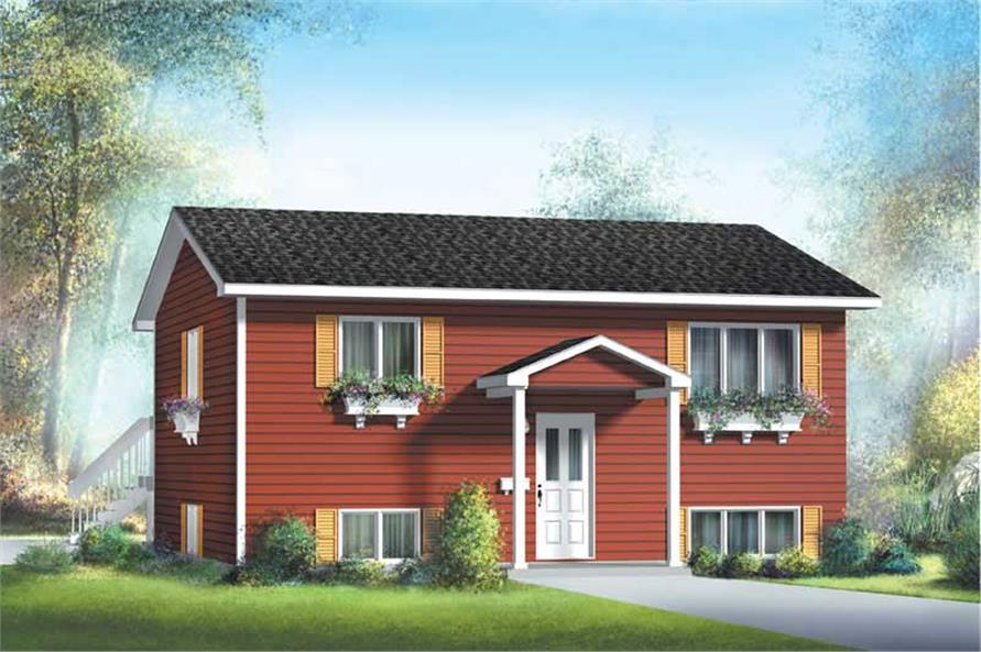 2-Bedroom, 827 Sq Ft Ranch House Plan - 157-1058 - Front Exterior