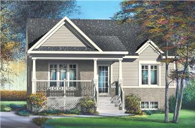 2-Bedroom, 806 Sq Ft Country House Plan - 157-1063 - Front Exterior