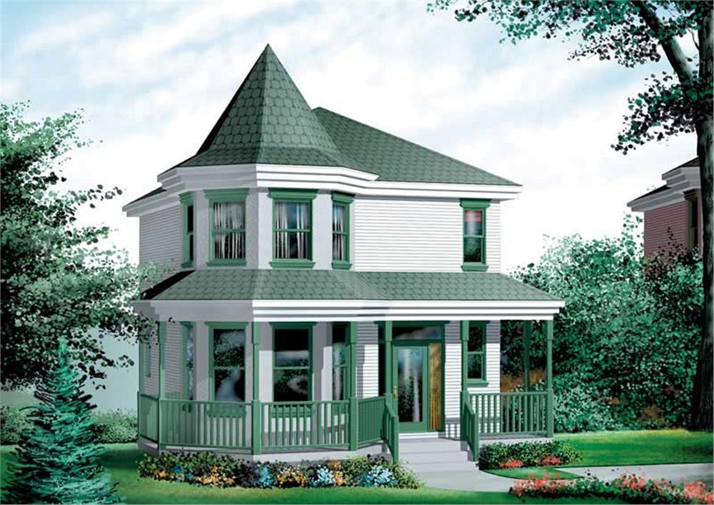 Front elevation of Small House Plans home (ThePlanCollection: House Plan #157-1096)