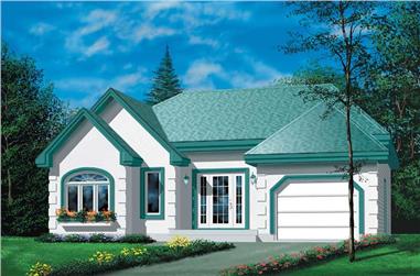 2-Bedroom, 1108 Sq Ft Ranch House Plan - 157-1116 - Front Exterior