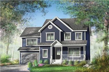 3-Bedroom, 1524 Sq Ft Country Home Plan - 157-1123 - Main Exterior