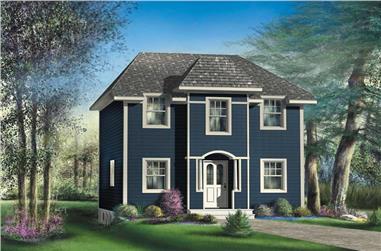 3-Bedroom, 1243 Sq Ft Multi-Level House Plan - 157-1135 - Front Exterior