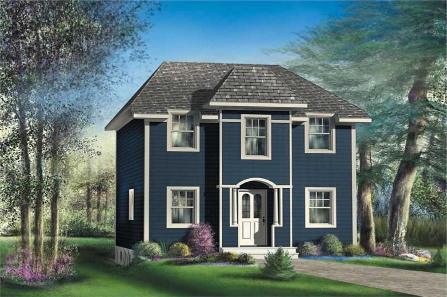 3-Bedroom, 1243 Sq Ft Multi-Level House Plan - 157-1135 - Front Exterior