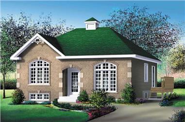 3-Bedroom, 1014 Sq Ft Ranch House Plan - 157-1142 - Front Exterior