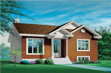 2-Bedroom, 1041 Sq Ft Bungalow House Plan - 157-1147 - Front Exterior