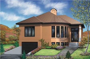 2-Bedroom, 1019 Sq Ft Bungalow House Plan - 157-1152 - Front Exterior