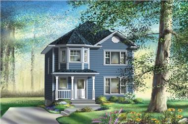 3-Bedroom, 1340 Sq Ft Small House Plans - 157-1163 - Main Exterior