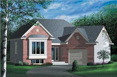 2-Bedroom, 1046 Sq Ft Ranch House Plan - 157-1224 - Front Exterior