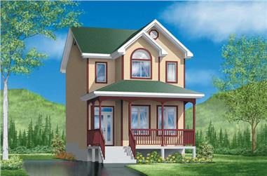 3-Bedroom, 1208 Sq Ft Country House Plan - 157-1241 - Front Exterior