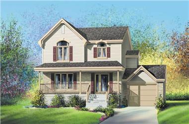 1-Bedroom, 1246 Sq Ft Country Home Plan - 157-1250 - Main Exterior