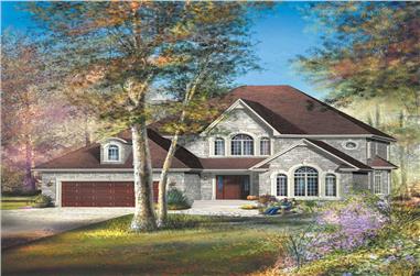 4-Bedroom, 2718 Sq Ft French Home Plan - 157-1259 - Main Exterior