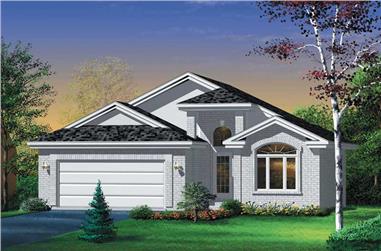 2-Bedroom, 1428 Sq Ft Traditional House Plan - 157-1274 - Front Exterior