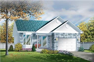 2-Bedroom, 1026 Sq Ft Small House Plans - 157-1291 - Main Exterior